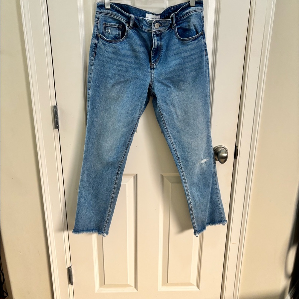 LOFT Modern Fit Medium Wash Straight Leg Jeans